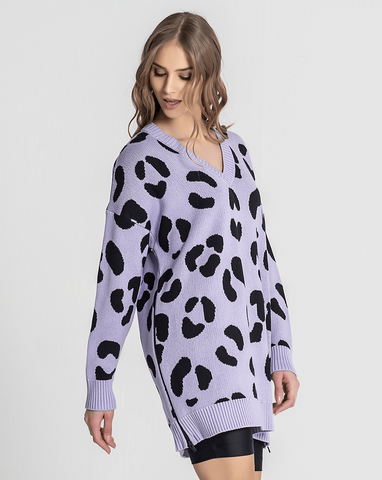 Camisola Animal print  Lavanda